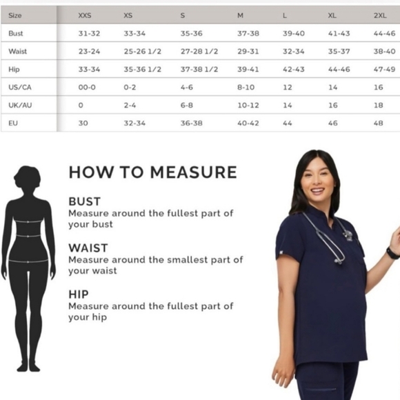 FIGS Technical Collection (Size S) Navy Blue "Kitale" Maternity 1-Pkt Scrub Top - Picture 3 of 8